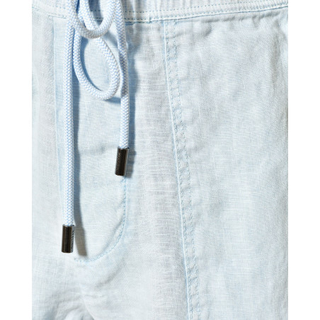 Short en lin bleu clair Keeling