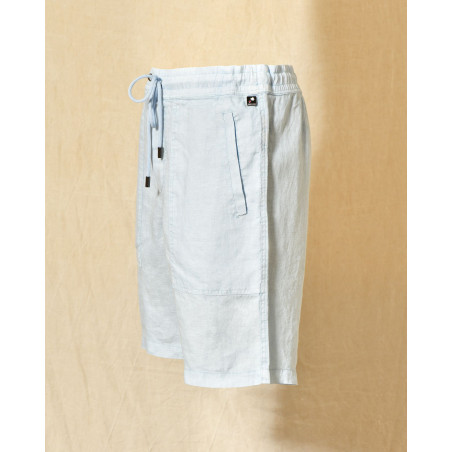 Short en lin bleu clair Keeling