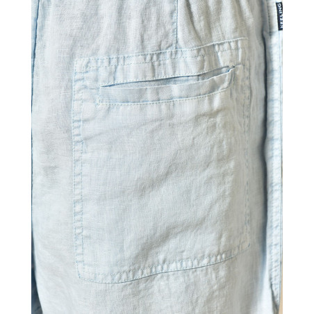 Short en lin bleu clair Keeling