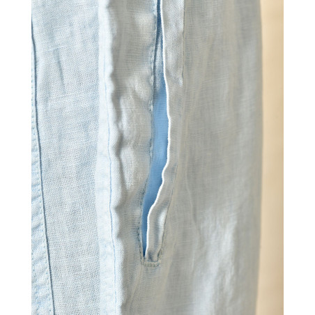 Short en lin bleu clair Keeling
