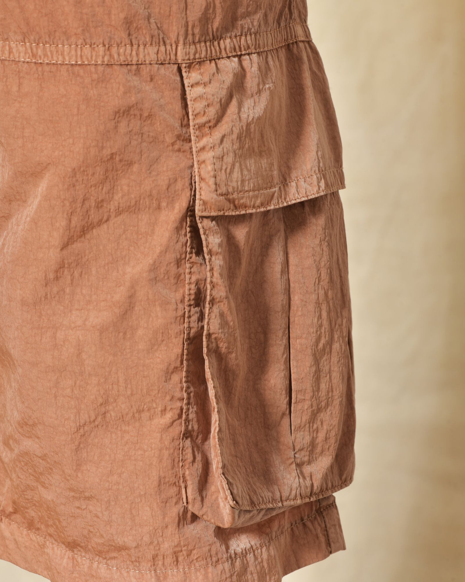 Short de bain cargo brique effet froissé Keeling