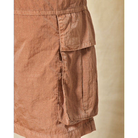 Short de bain cargo brique effet froissé Keeling