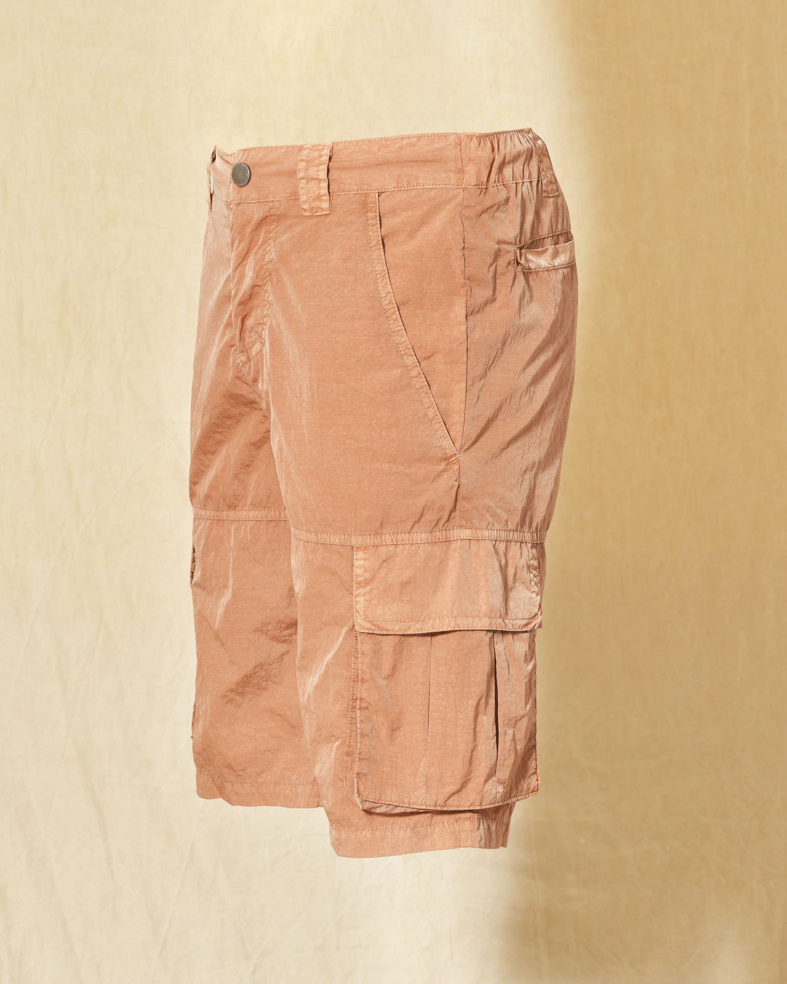 Short de bain cargo brique effet froissé Keeling