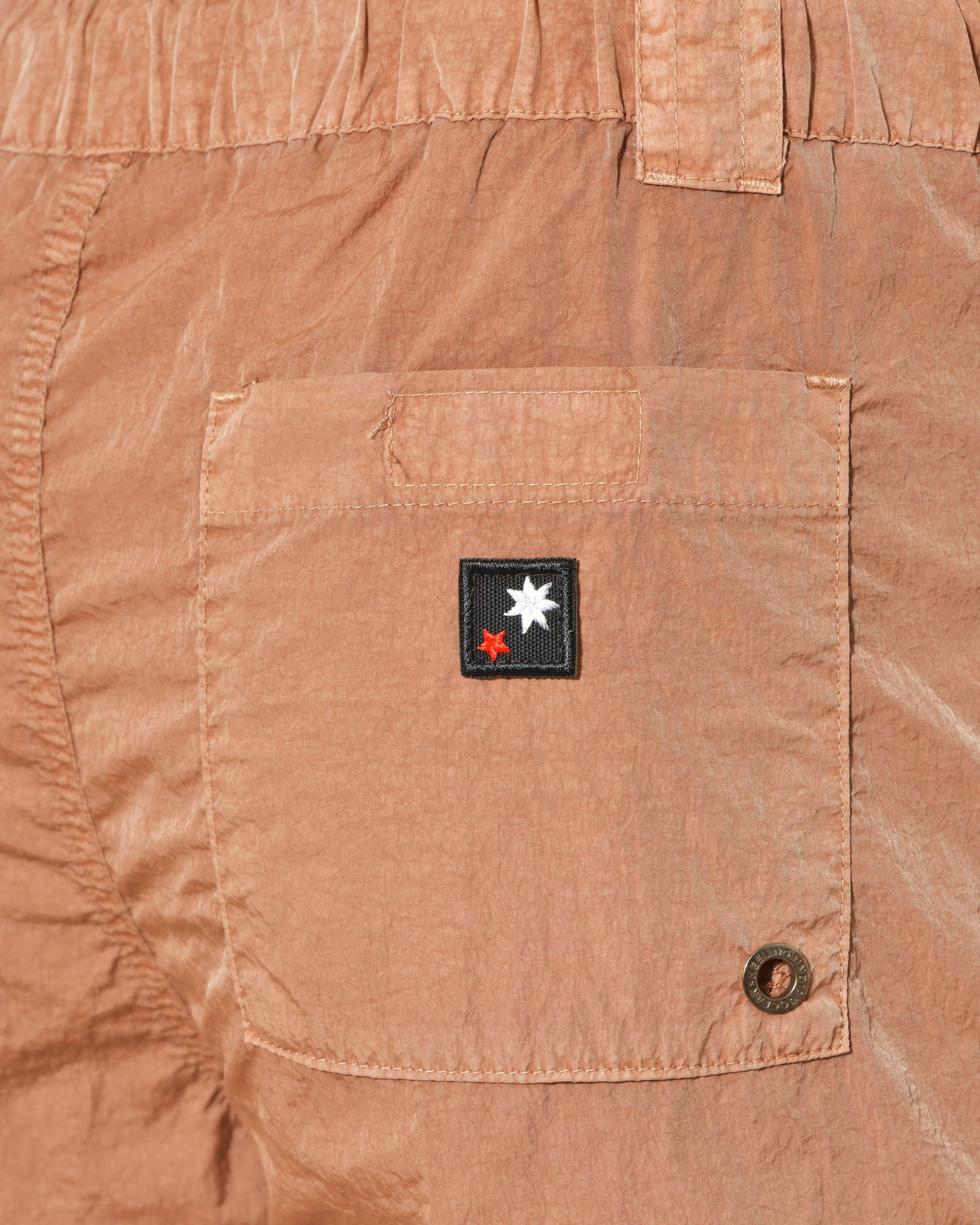 Short de bain cargo brique effet froissé Keeling