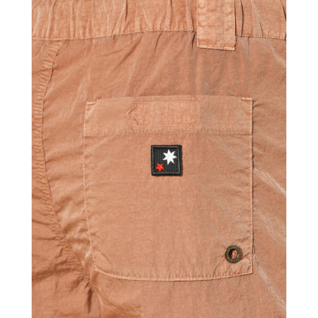 Short de bain cargo brique effet froissé Keeling