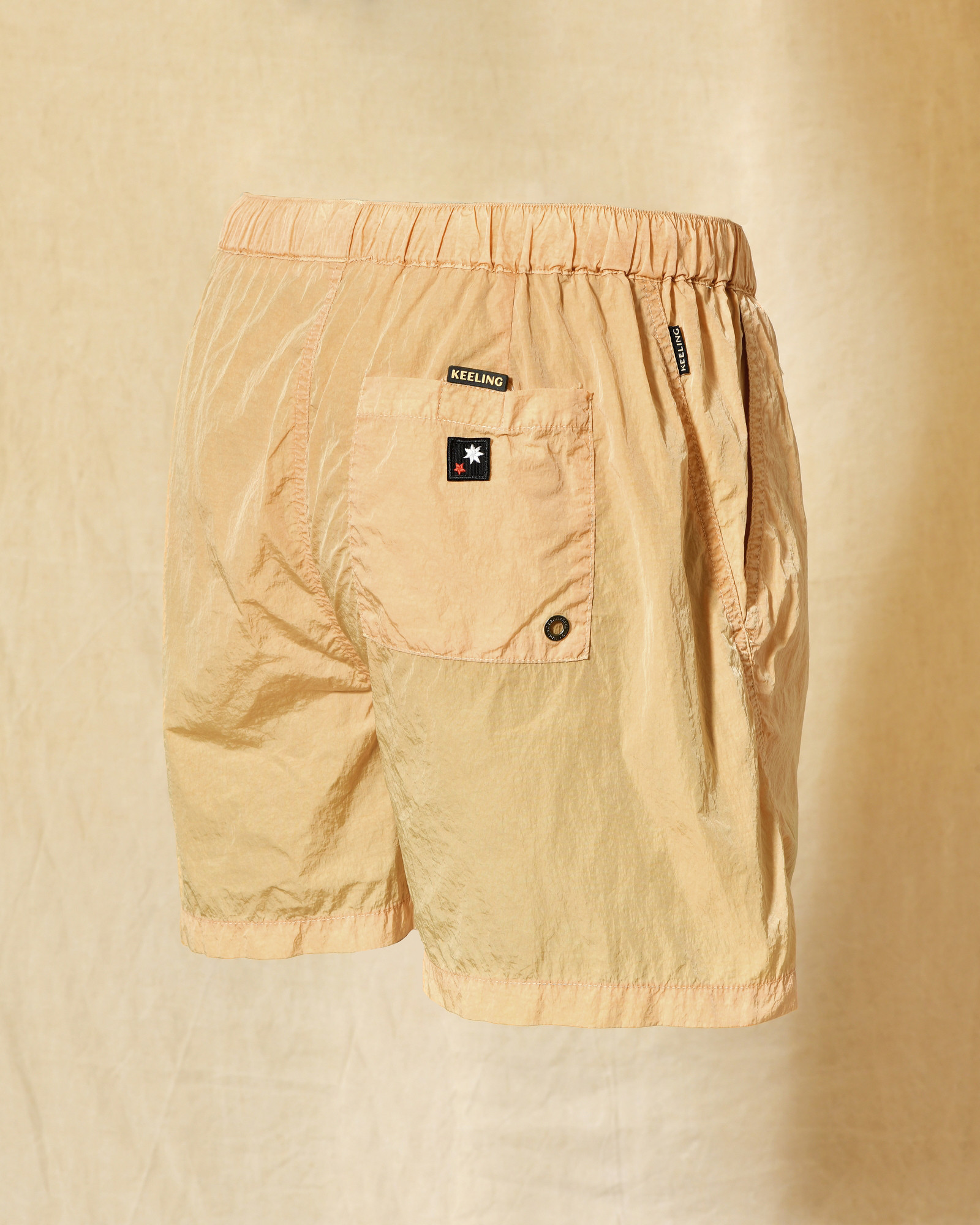 Short de bain orange effet froissé Keeling