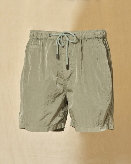 Short de bain vert effet froissé Keeling