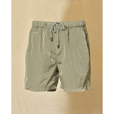 Short de bain vert effet froissé Keeling