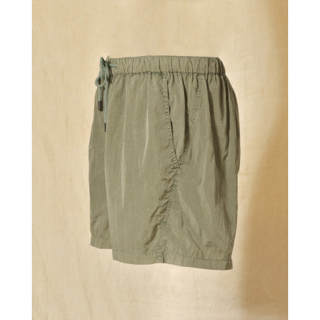 Short de bain vert effet froissé Keeling
