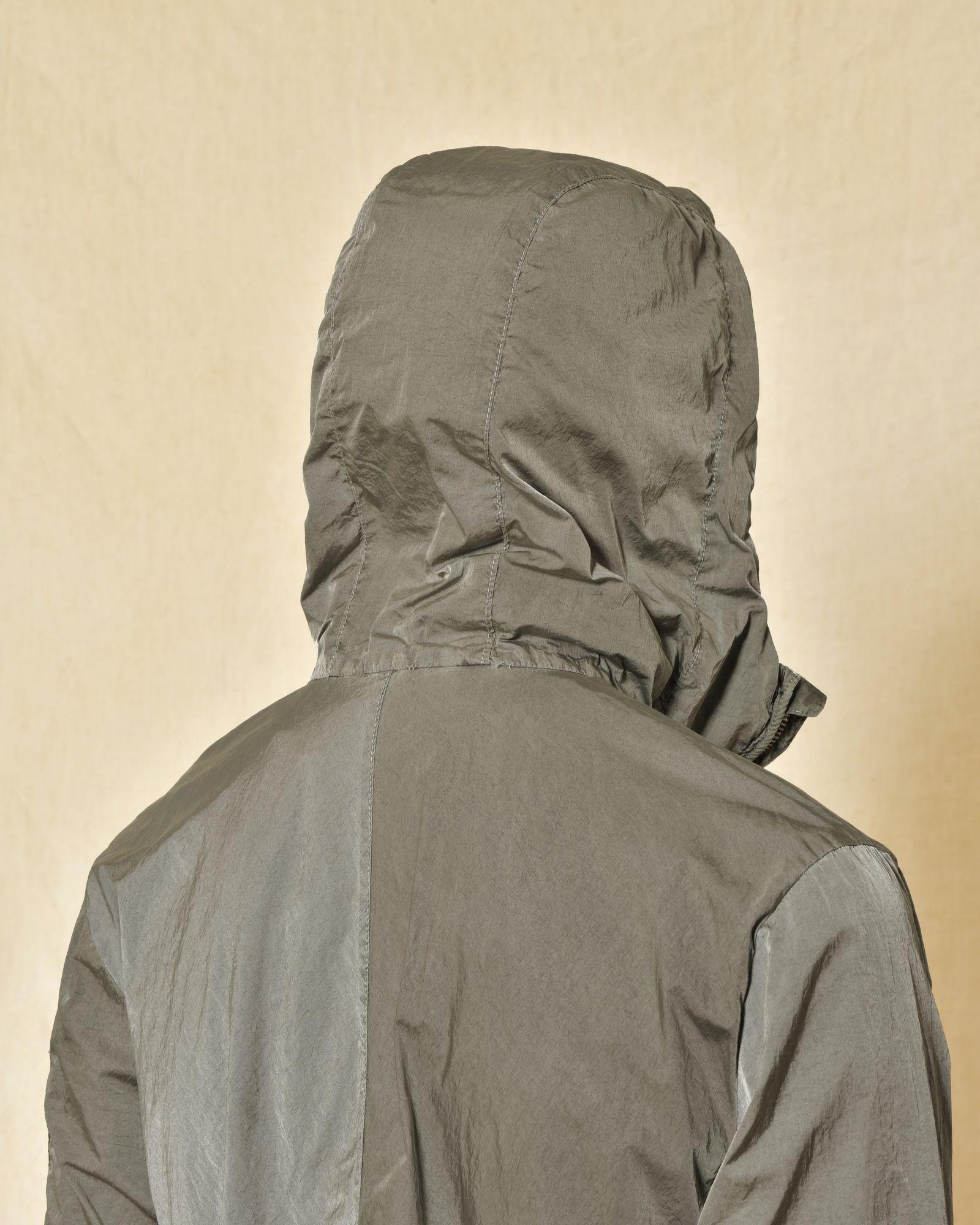 Veste coupe vent à capuche kaki Keeling