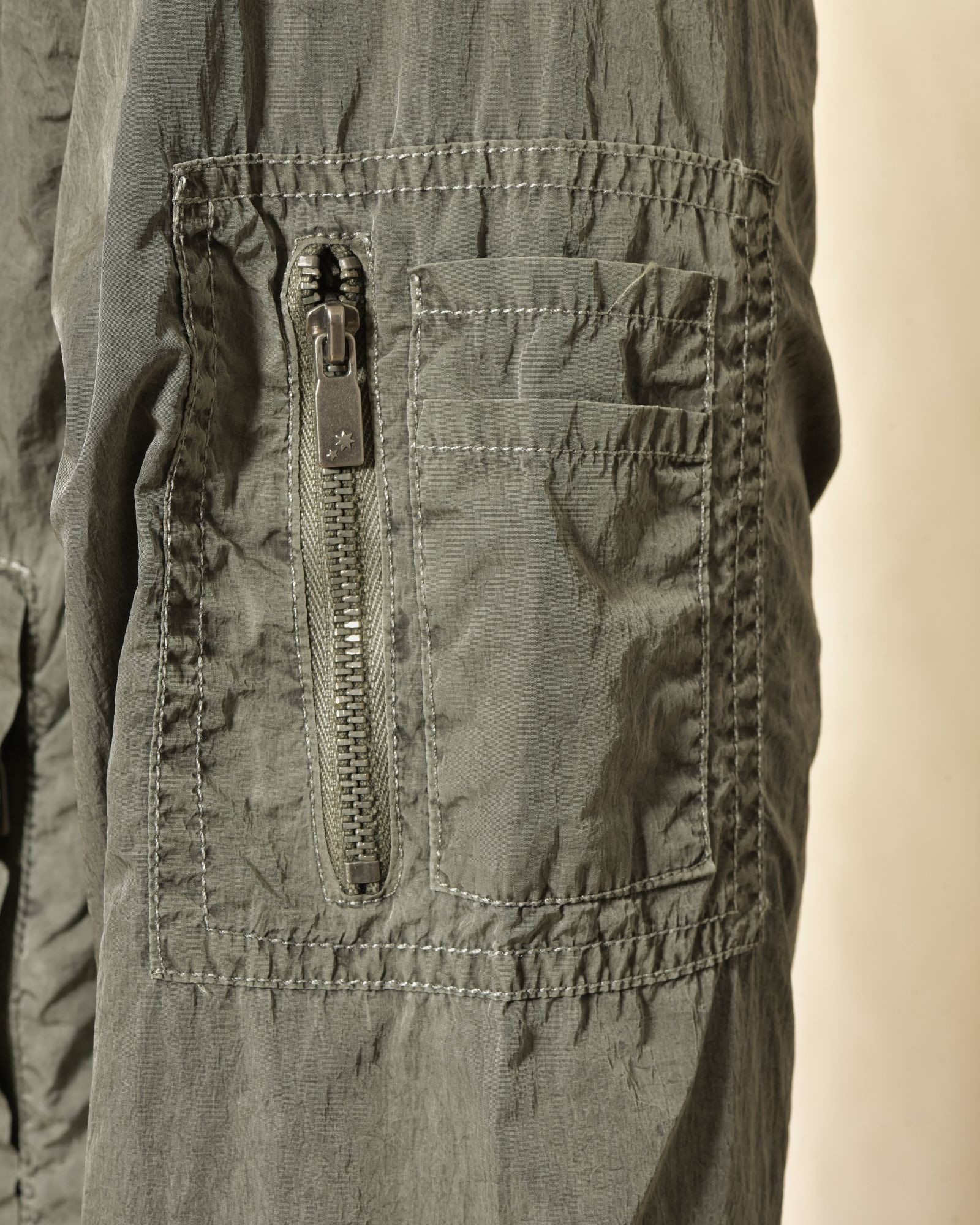 Veste coupe vent à capuche kaki Keeling