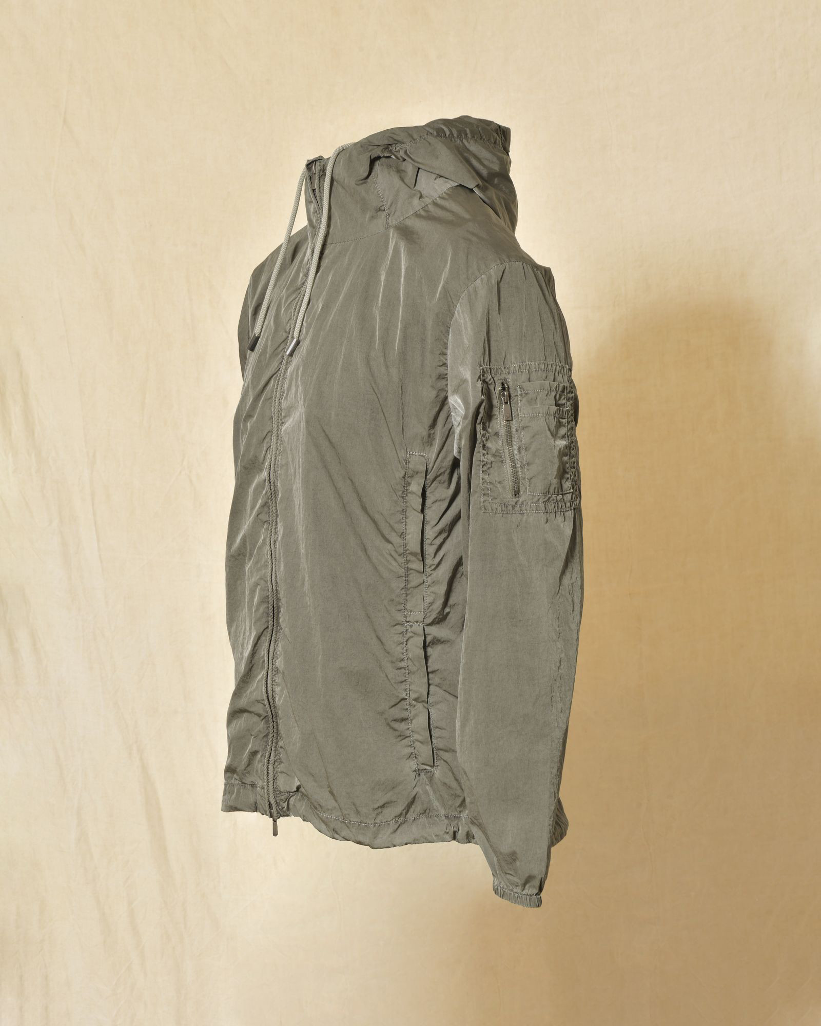 Veste coupe vent à capuche kaki Keeling
