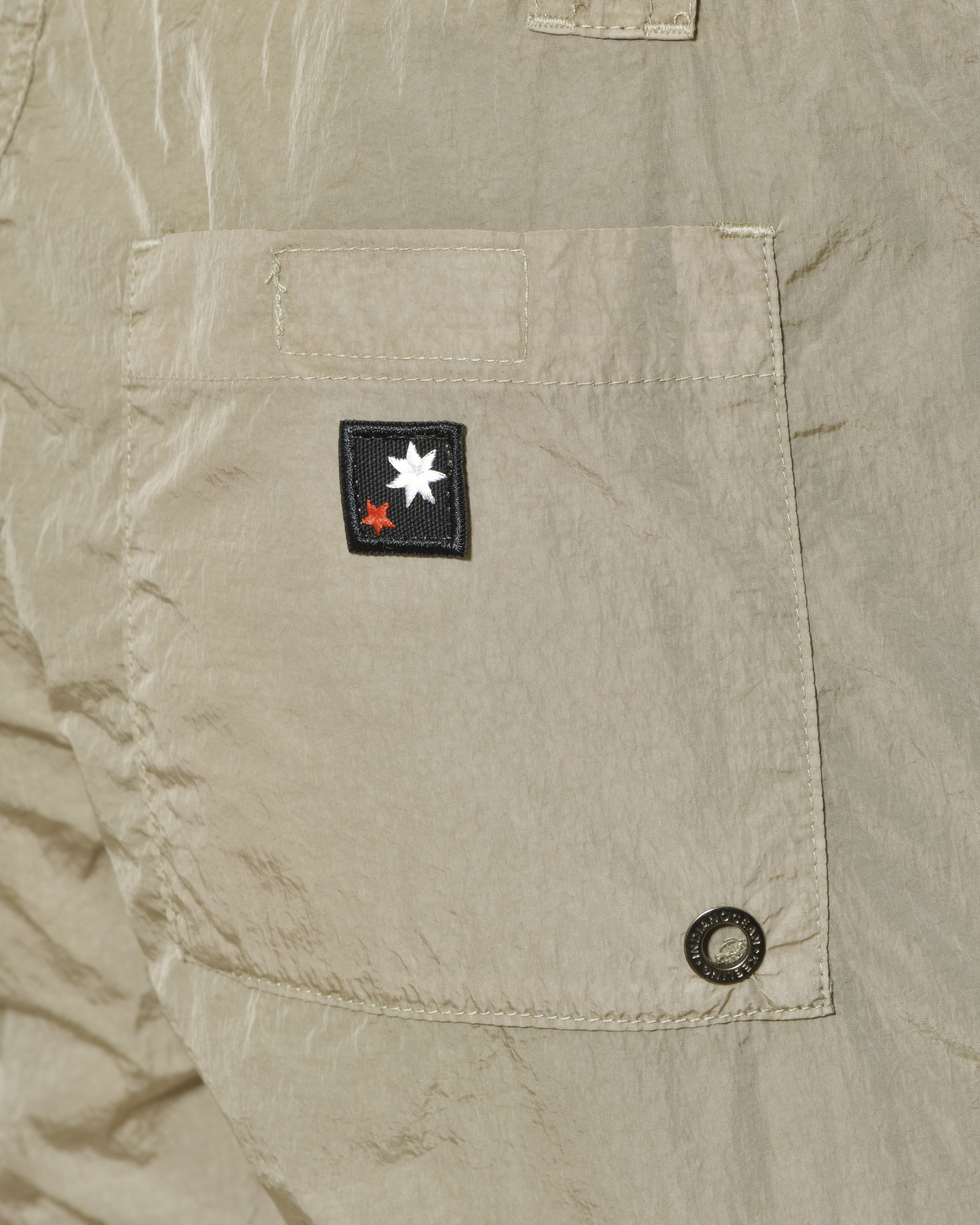 Short de bain cargo taupe effet froissé Keeling