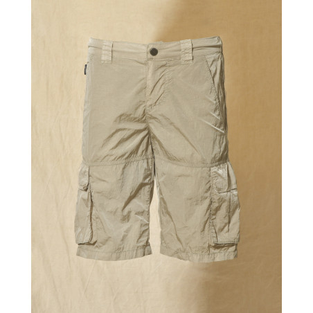 Short de bain cargo taupe effet froissé Keeling