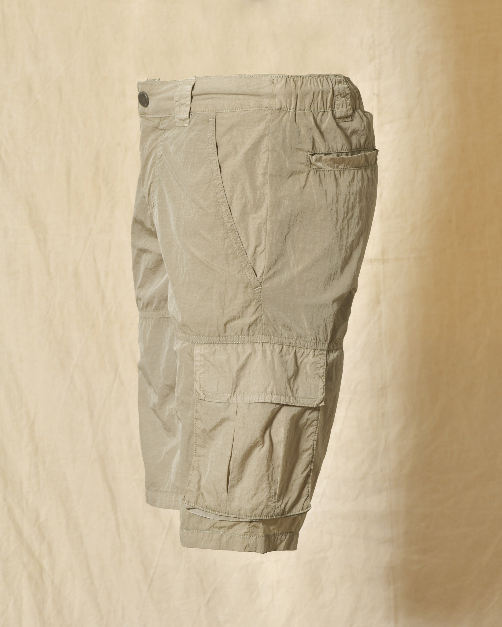 Short de bain cargo taupe effet froissé Keeling