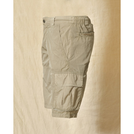 Short de bain cargo taupe effet froissé Keeling