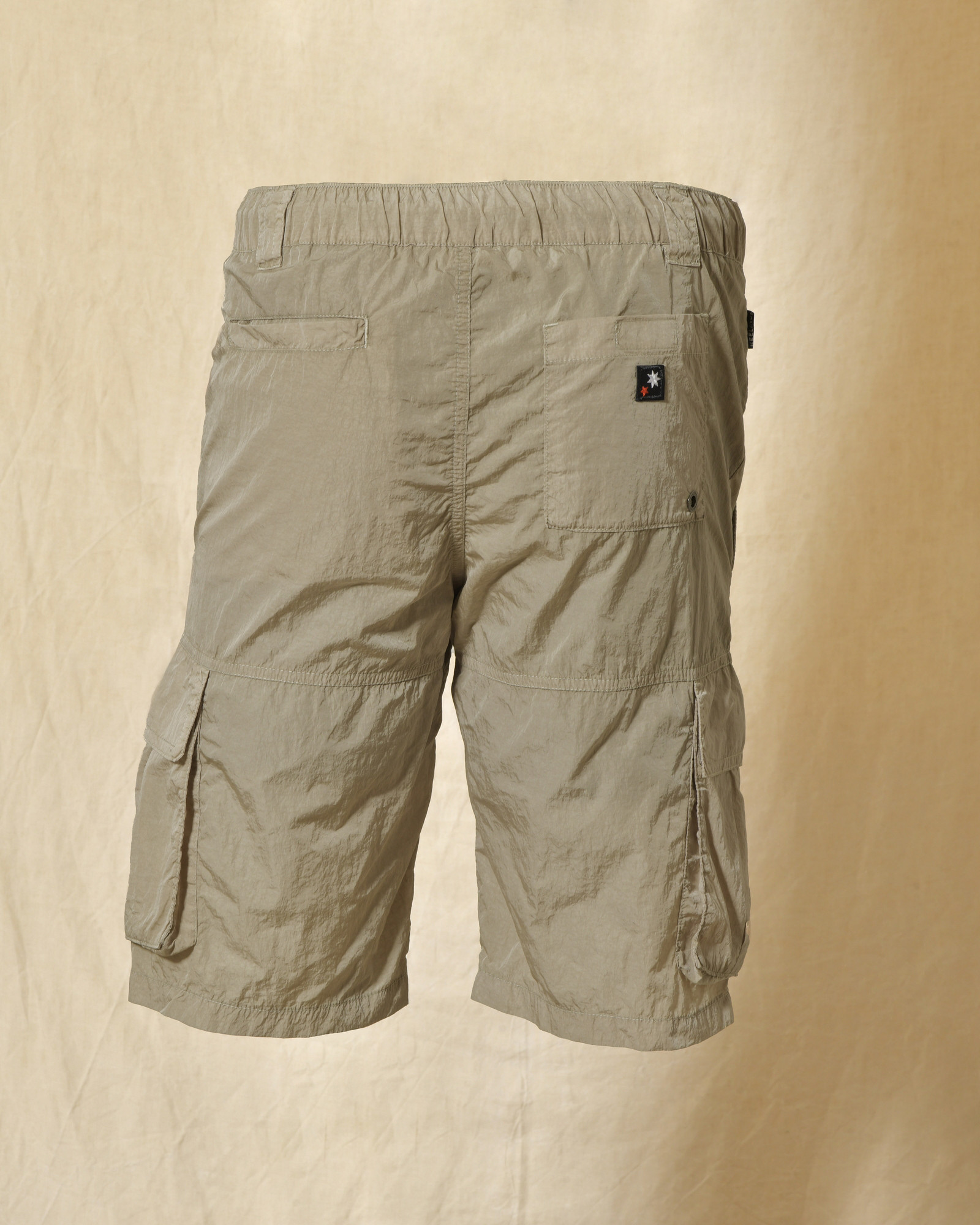 Short de bain cargo taupe effet froissé Keeling