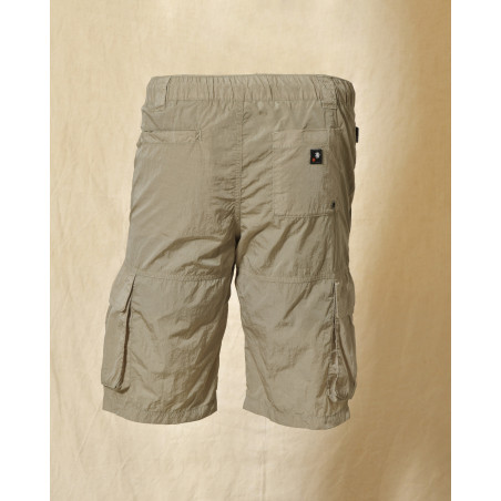 Short de bain cargo taupe effet froissé Keeling