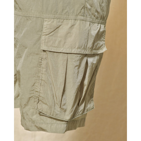 Short de bain cargo taupe effet froissé Keeling