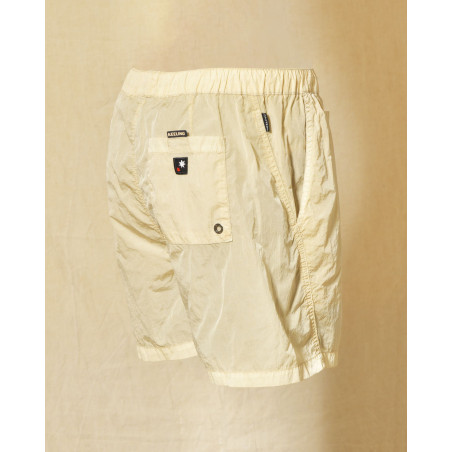 Short de bain beige effet froissé Keeling