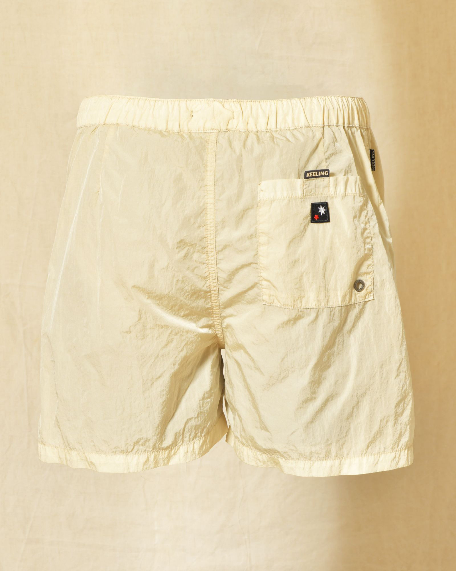 Short de bain beige effet froissé Keeling