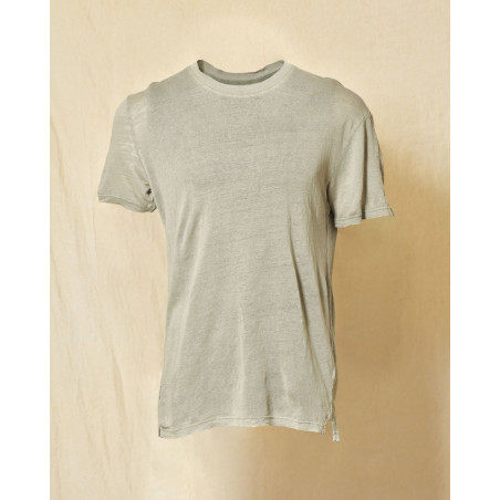 T-shirt en lin vert Keeling