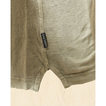 T-shirt en lin vert Keeling