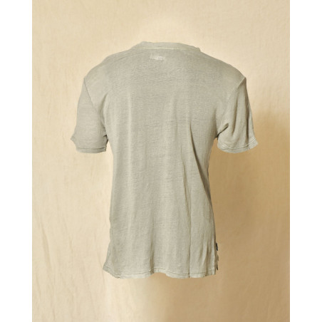 T-shirt en lin vert Keeling