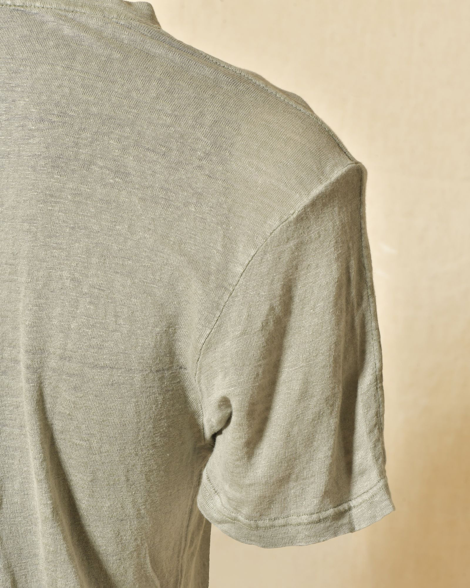 T-shirt en lin vert Keeling