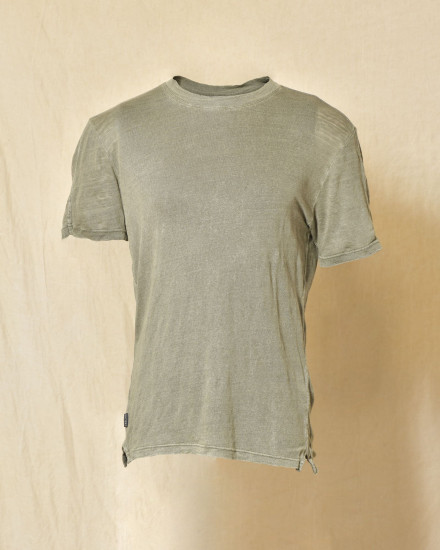 T-shirt en lin kaki Keeling