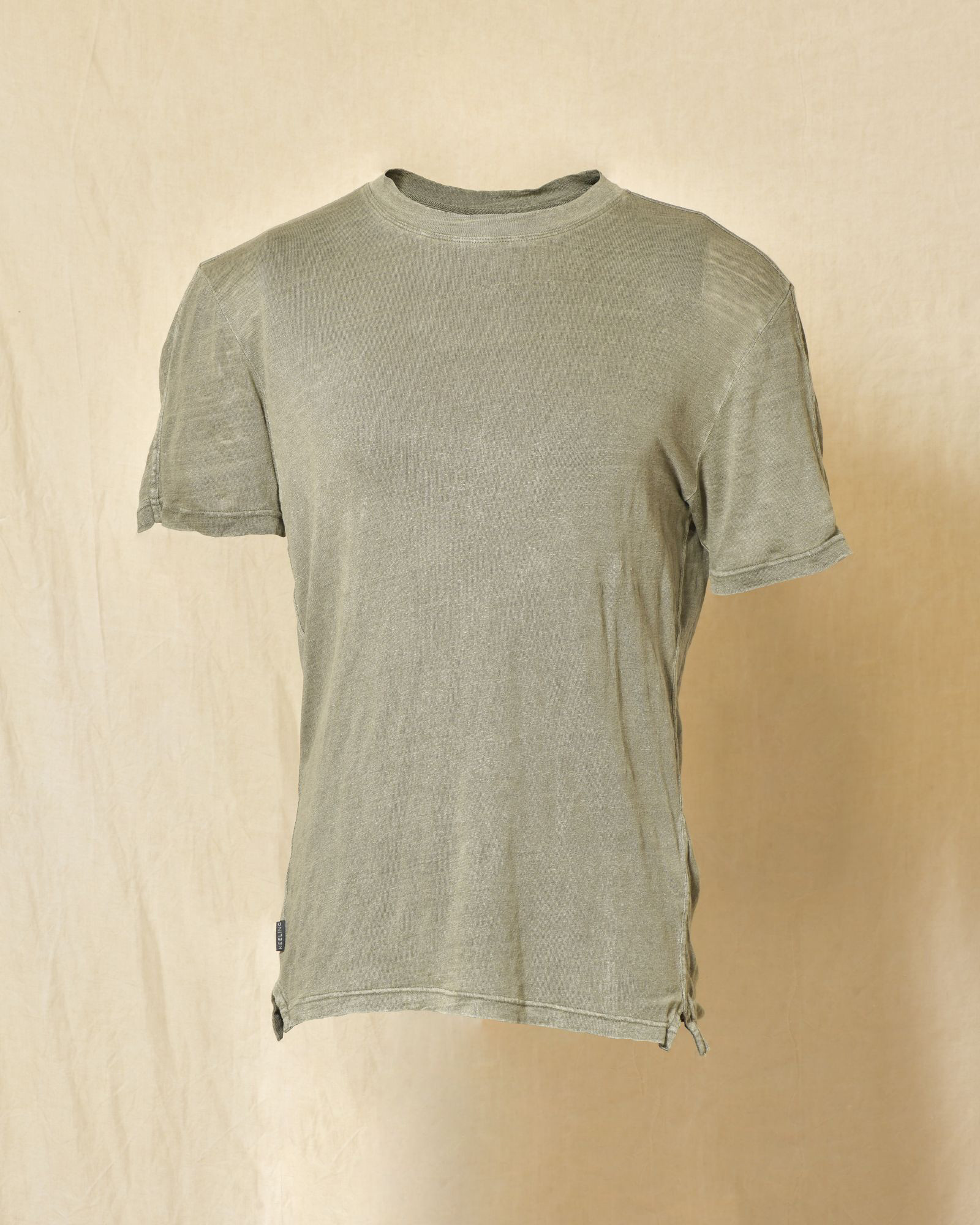 T-shirt en lin kaki Keeling