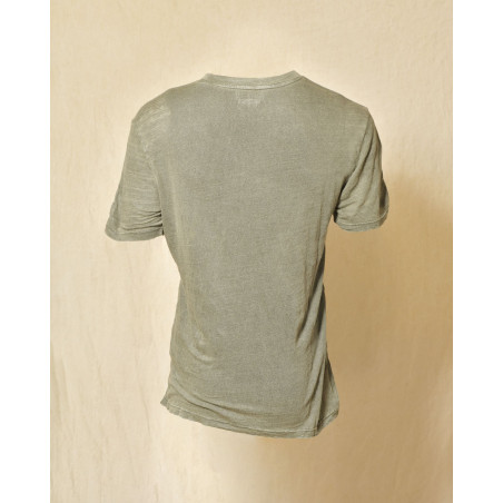 T-shirt en lin kaki Keeling