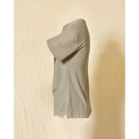 T-shirt en lin kaki clair Keeling