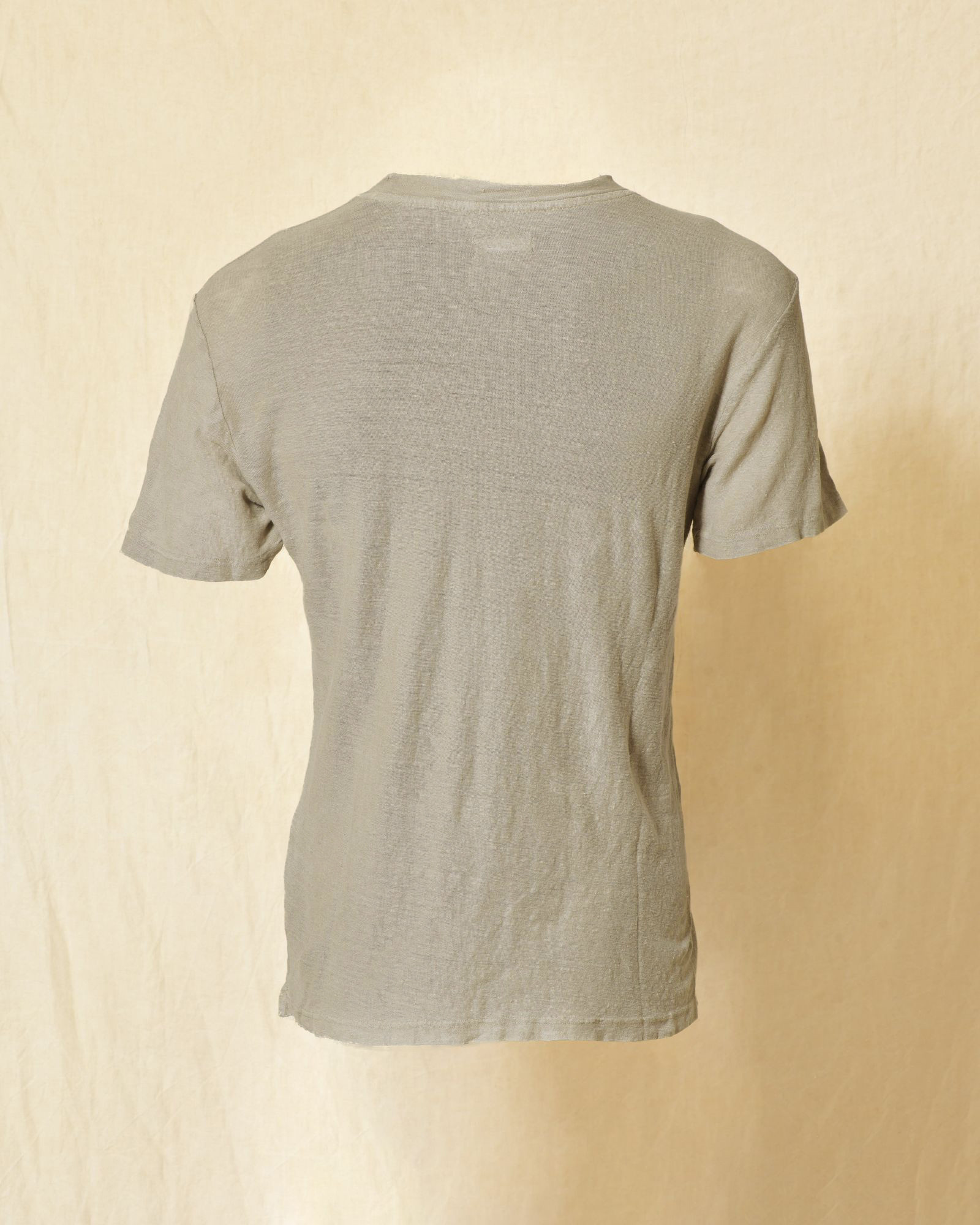 T-shirt en lin kaki clair Keeling