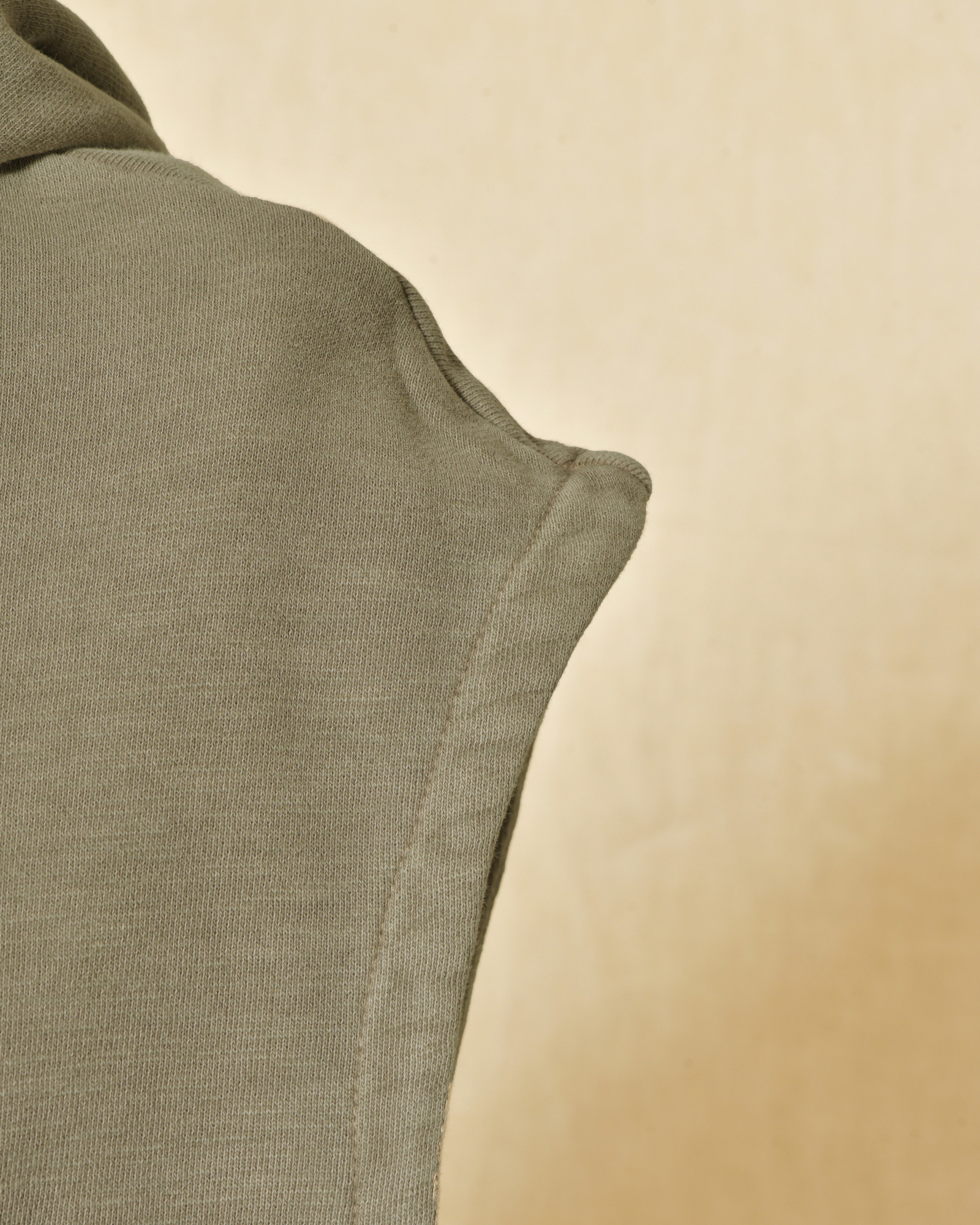 Sweat à capuche sans manches kaki clair Keeling