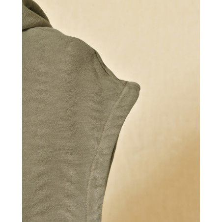 Sweat à capuche sans manches kaki clair Keeling