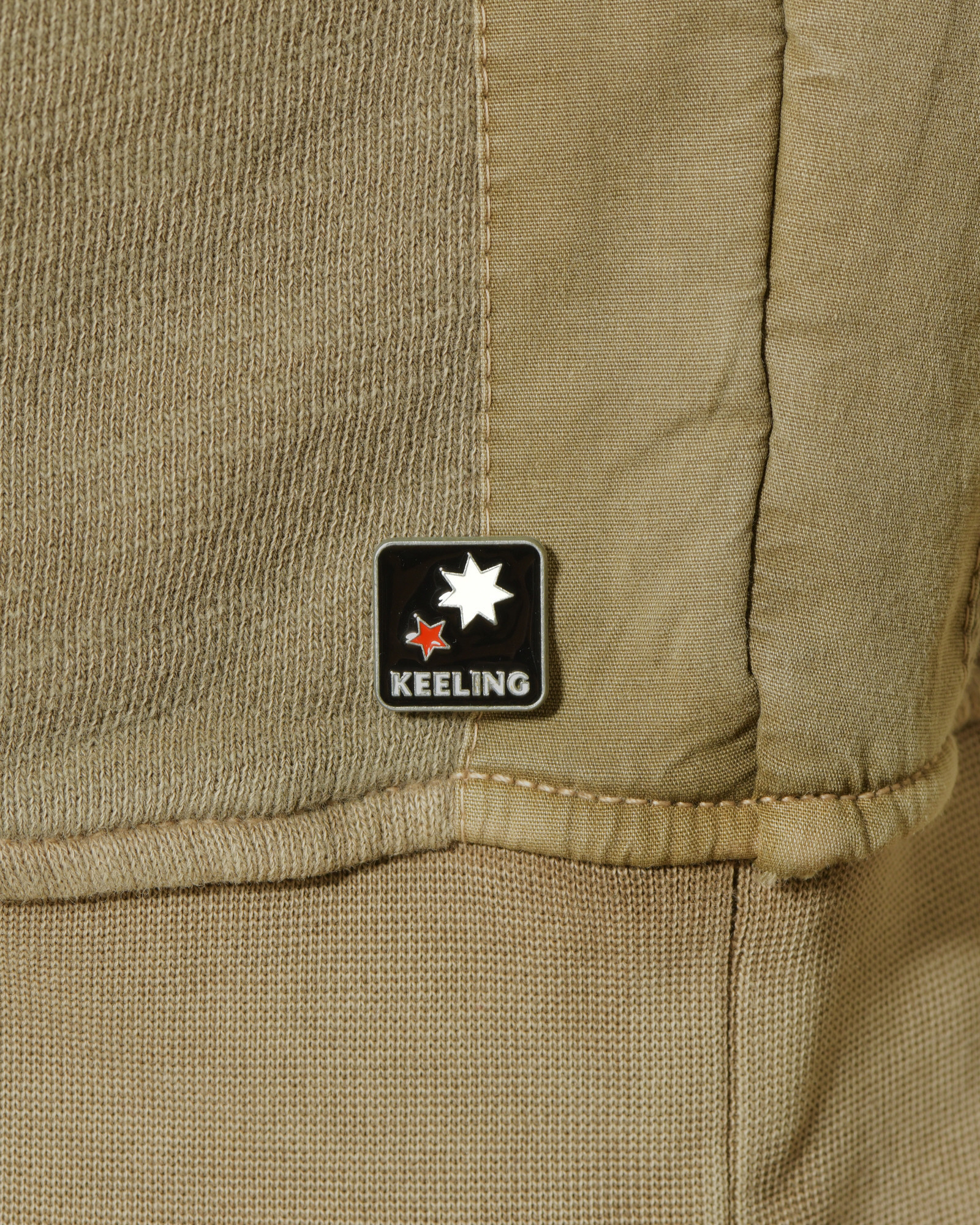Sweat à capuche sans manches kaki clair Keeling