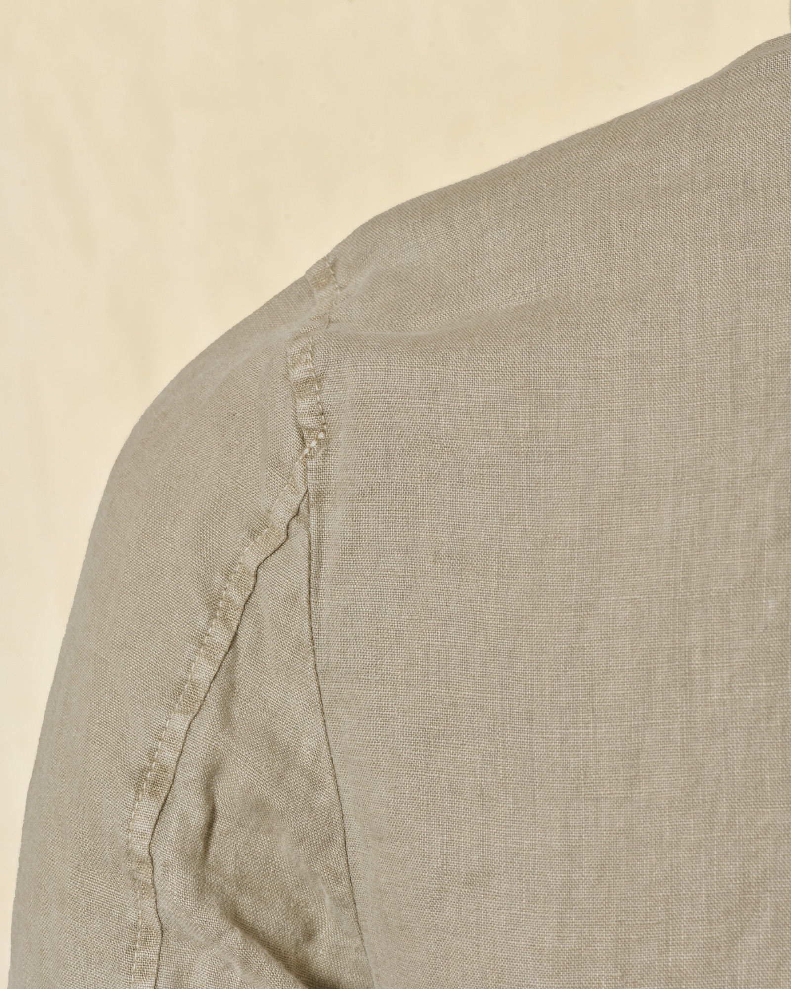 Veste utilitaire cargo en lin kaki clair Keeling