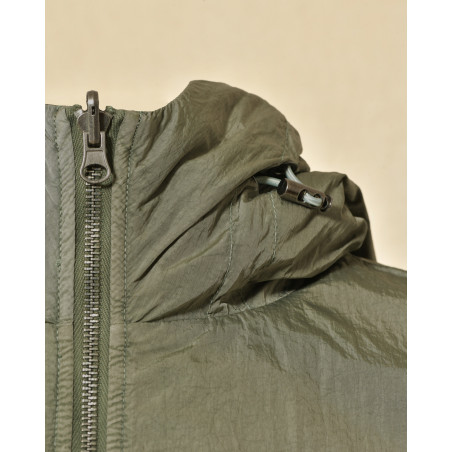 Veste coupe vent réversible à capuche verte Keeling