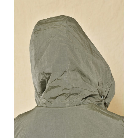 Veste coupe vent réversible à capuche verte Keeling