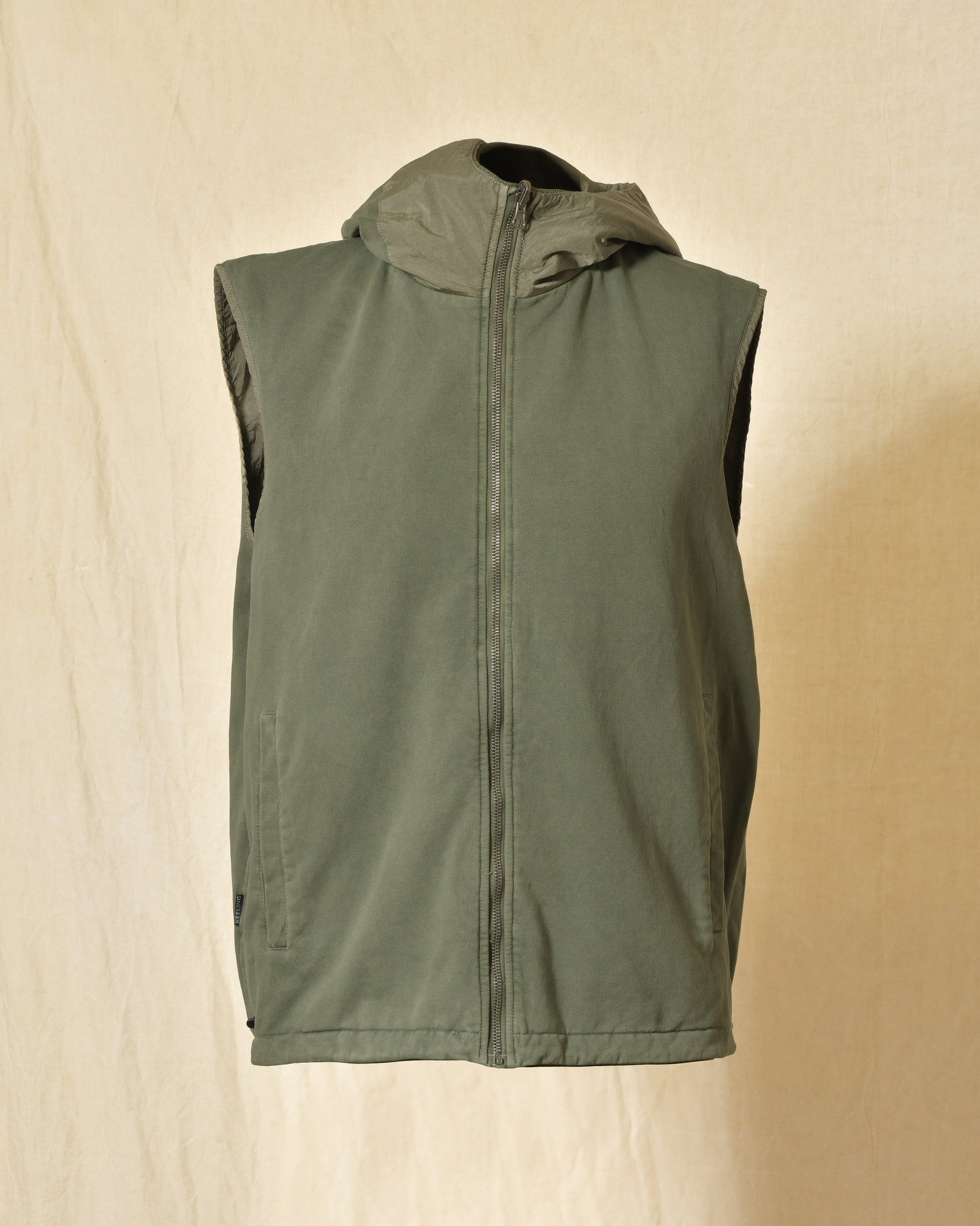 Veste coupe vent réversible à capuche verte Keeling