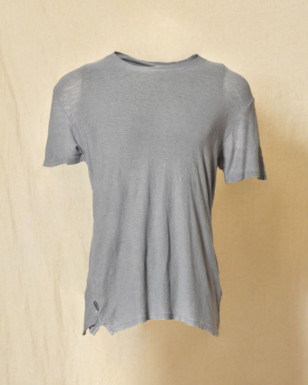 T-shirt en lin bleu Keeling