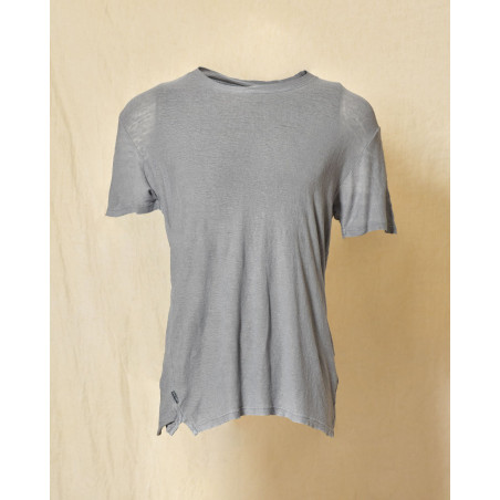 T-shirt en lin bleu Keeling