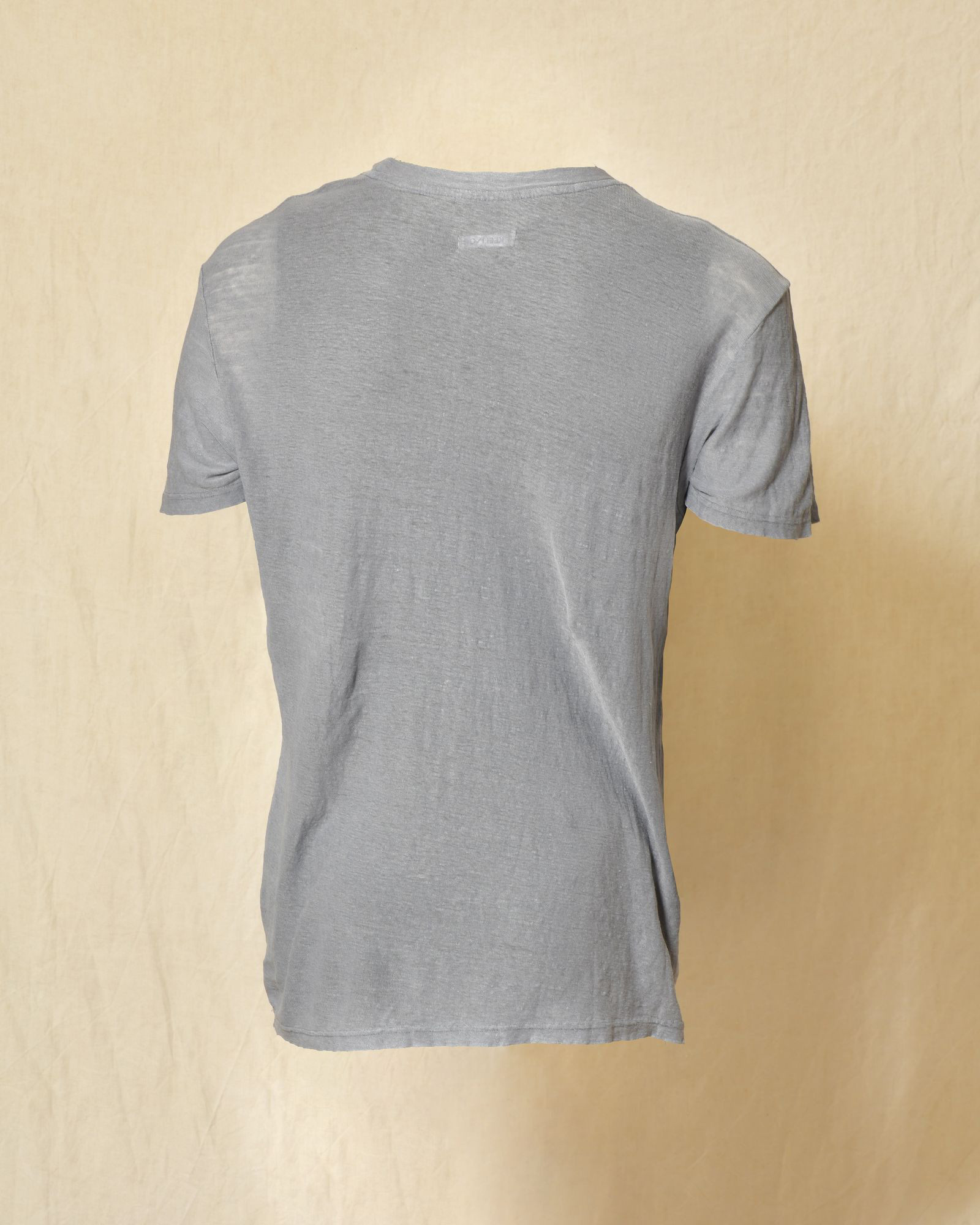 T-shirt en lin bleu Keeling