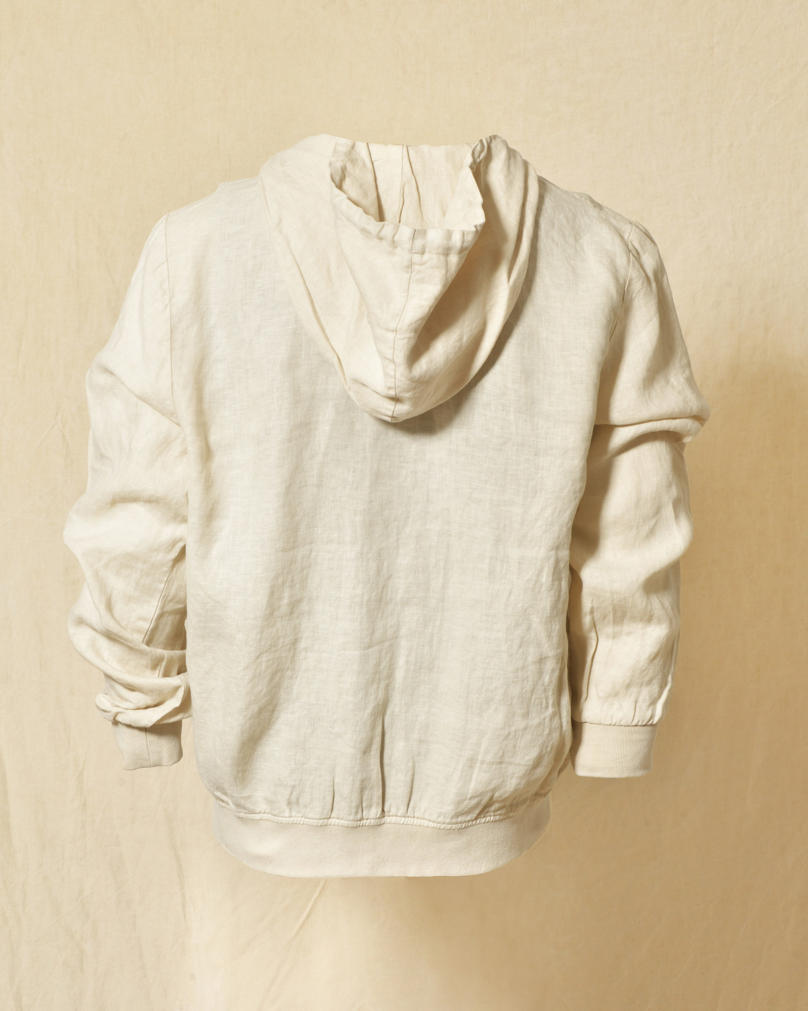 Veste à capuche en lin beige Keeling