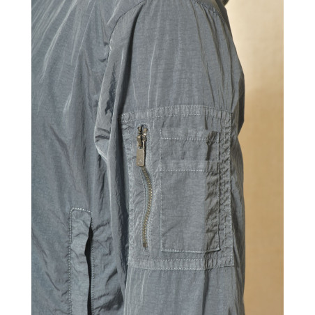 Veste coupe vent à capuche bleu Keeling