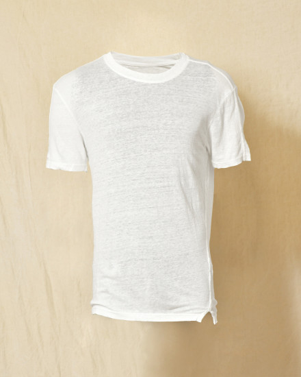 T-shirt en lin blanc Keeling