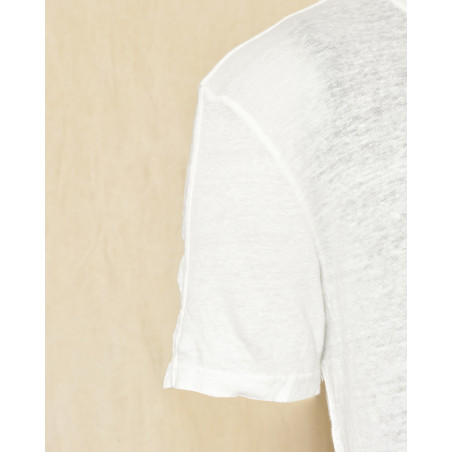 T-shirt en lin blanc Keeling