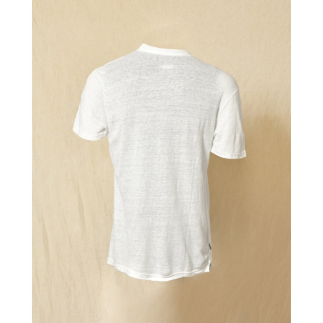 T-shirt en lin blanc Keeling
