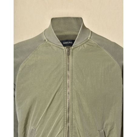 Veste de jogging bi-matière verte Keeling